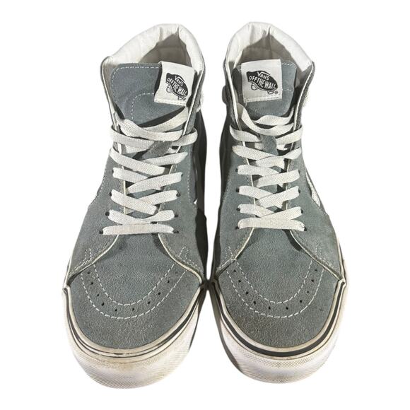 Vans Sk8-Hi Grey White Suede Canvas High Top Sneakers Men’s Size 9.5 Women’s 11 - Picture 3 of 8